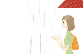 一年で意外と梅雨と同じ位雨の多い月です